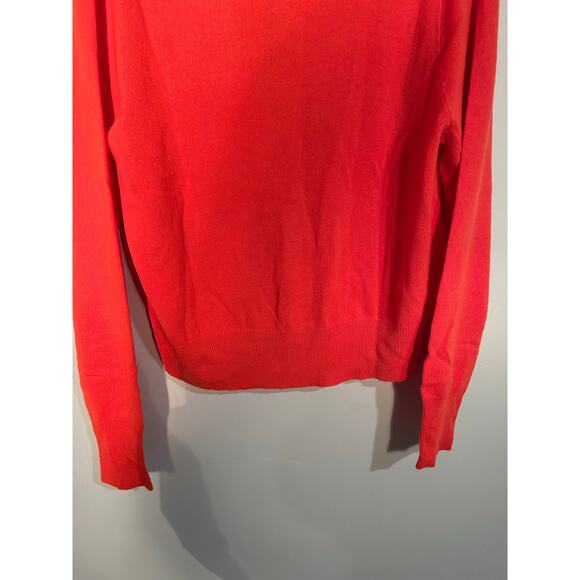 J.Crew Collection Red/Orange 100% Italian Cashmere Button Front Cardigan - Picture 7 of 11